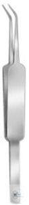 Forceps, curved. sharp, fine, 100 mm