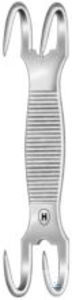 Dessecting tenaculum, scharf, 100 mm, double ended, 4-prongs