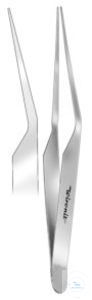 Forceps of watch-spring sheet, sharp, 100 mm