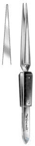 Soldering forceps, straight, , cross action, 160 mm