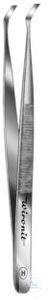 Cover glass forceps, 160 mm, angled