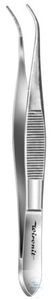 Micro tweezers, curved, dissecting, anti-magnetic, 105 mm