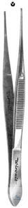 Micro tweezers with pin, straight, 1:2 teeth, anti-magnetic, 115 mm