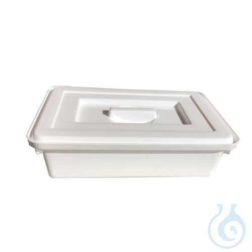 Instruments tray with cover, 225 x 150 x 70 mm, PP