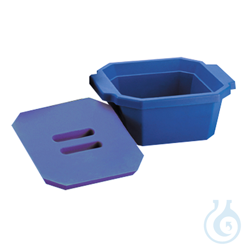 Ice bucket with lid, polyurethane, blue color, 2,5 L