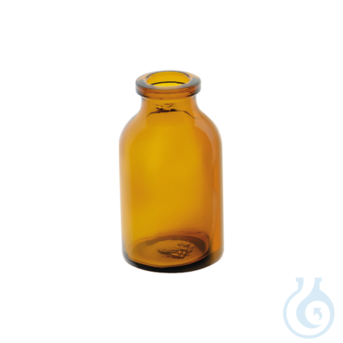 Amber crimp cap sample vial, type III, neck Ø20 mm, 20 ml, 120 pcs