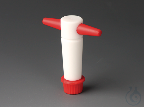 BOLA Eco-Stopcock-Plugs, NS 29,2 x 57 mm M 14 Nut and grip made of PP red, washe