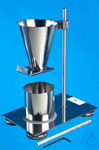 Apparatus for the determination of bulk density DIN ISO 697