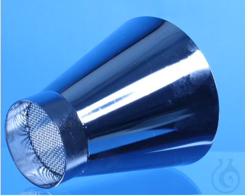 Sieve funnel for bulk density apparatus method III, sieve 1 mm mesh size