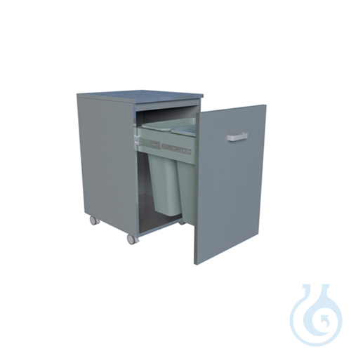 Waste furniture, grey, two 36 L buckets, 450 x 520 x 635 mm