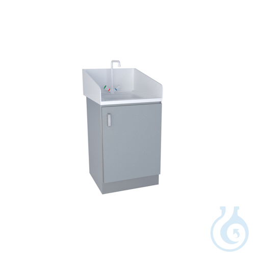 Laboratory sink unit, 1 door, 1 well, 600 x 750 x 900 mm