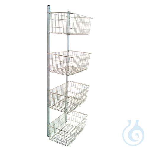 basket in stainless steel, 570 x 300 x 200 mm