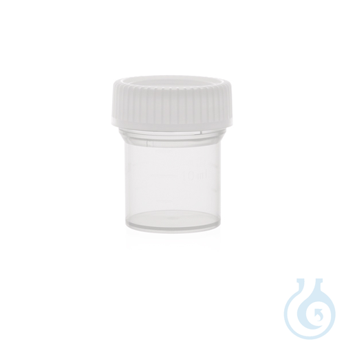 Specimen container, screwed green cap, 30 ml, Ø38 x 45 mm, polypropylene, 1000 p