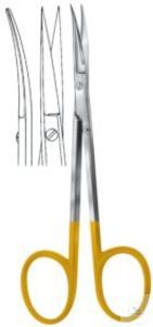 Gum scissors, TC, curved. unitd, 115 mm