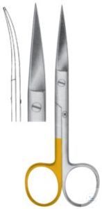 Scissors, Standard ''OP-Special'', curved. unitd, sharp/sharp, 130 mm