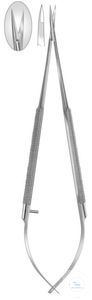 Micro tissue scissors, straight, 180 mm, with round handle