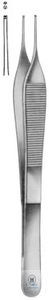 Tissue forceps, fine, Micro-Adson, 1:2 hook, 150 mm