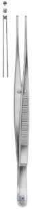 Tissue forceps, 120 mm, Semken, straight, 1:2 hook