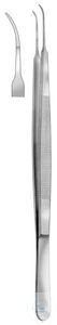 Micro forceps, Gerald, curved. unitd, 175 mm