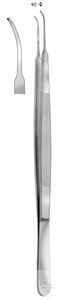 Micro forceps, Gerald, curved. unitd, 175 mm
