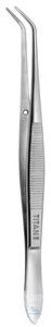 Plate holding forceps, Titan, 150 mm, for mini plates, curved