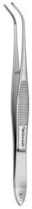 Microscopic forceps, fine, curved. unitd, 105 mm