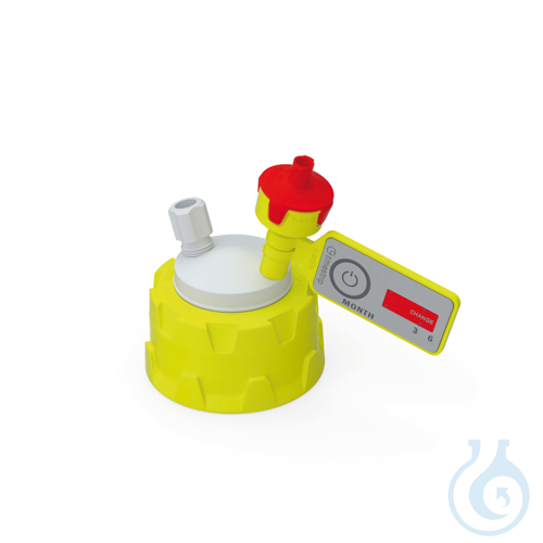b.safe Cap GL45 Preparative, 1x NPT 1/8'', 1x UNF 1/4'' Screw cap GL 45 made of