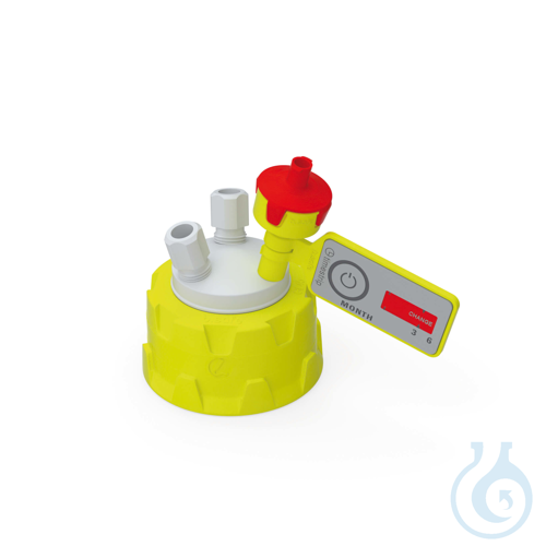 b.safe Cap GL45 Preparative, 2x NPT 1/8'', 1x UNF 1/4'' Screw cap GL 45 made of