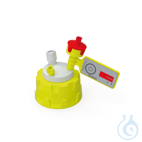 b.safe Cap GL45 Preparative, 1x NPT 1/8'', 2x UNF 1/4'' Screw cap GL 45 made of