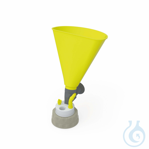 b.safe Waste Cap S51 with Funnel, 1x UNF1/4'', 1x GL14, 1x NPT1/8'' Screw cap