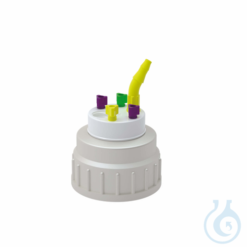b.safe Waste Cap B53, 4x UNF1/4'', 1x GL14, 1x NPT1/8'' Cap B53 made of PP,