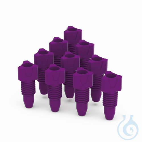 b.safe Fitting, UNF 1/4'', Ø 2,2 mm (PU=10 pcs.) PFA-purple, with thread UNF 1/4