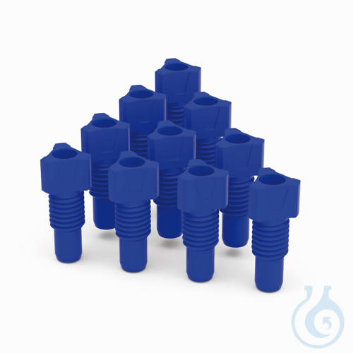 b.safe Fitting, UNF 1/4'', Ø 3,2 mm (PU=10 pcs.) PFA-blue, with thread UNF 1/4