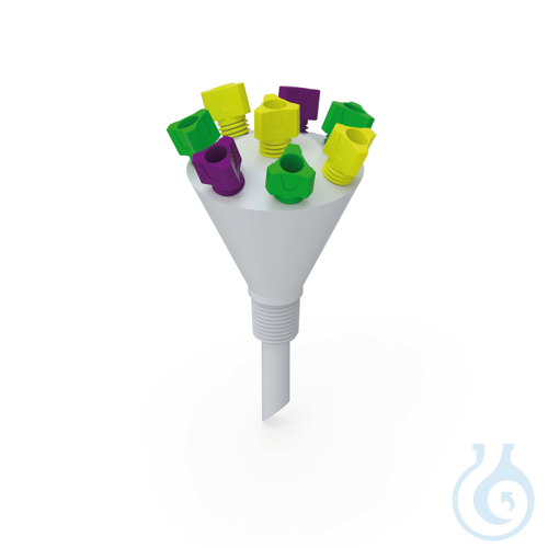 b.safe Multiport, NPT 1/8'', 8x UNF 1/4'' PTFE, for assembly in tubing connector