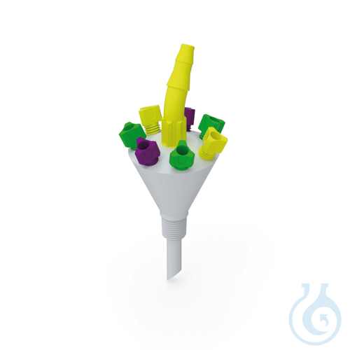 b.safe Multiport, NPT 1/8'', 7x UNF 1/4'' PTFE, for assembly in tubing connector