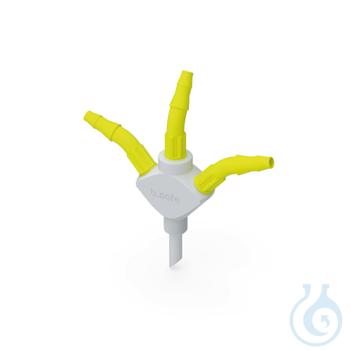 b.safe Multiport, NPT 1/8'' (m), 3x NPT 1/8'' (f) PTFE, for assembly in tubing