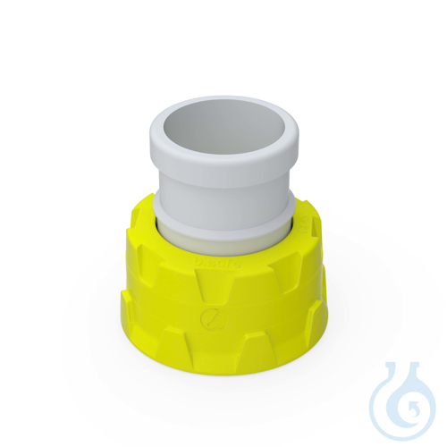 b.safe Adaptors with Ground Joint, NS 29/32, GL45 Screw cap GL45 (PP-GF-yellow),