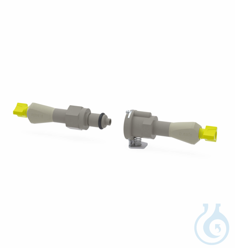 b.safe Quick Couplings, 2x UNF 1/4'' (f) PP, consisting of coupling connection