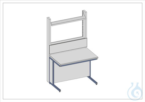 Steharbeitstisch 1800x900x2020 mm (LTH), Arbeitsplatte HPL-beschichtet