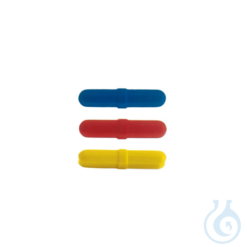 Magnetic stirring bar, octahedral, coloured, yellow, d 8 x L 38 mm, 5 pcs