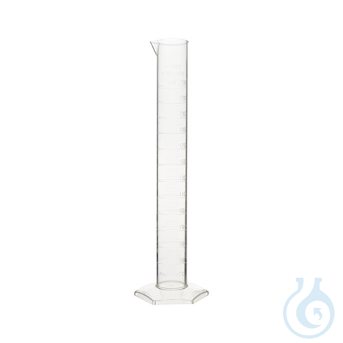 Measuring cylinder hexagonal base, PMP, class B, 50 ml