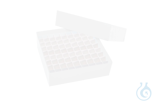 Kartonbox B9, weiß, 50 mm, mit 9x9 Trennwänden, Karton / 36 Stk.