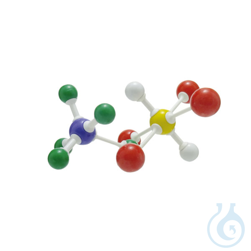 Molecular models, Teacher set, box with 100 balls, 36 long bonds and 50 short bo