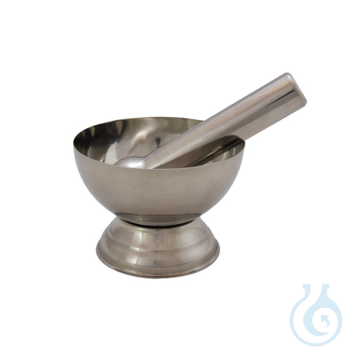 Stainless steel mortar with pestle, top Ø 180 mm