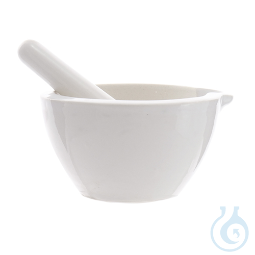 Mortar with spout and pestle, porcelain Premium Line, 2000 ml