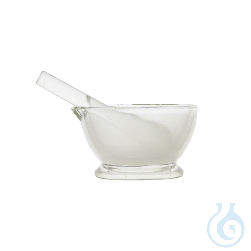 Glass mortar with pestle, 120 mm, LBG N