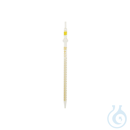 Measuring pipette zero at the bottom, safety bulb, class A, 10 ml, 5 pcs