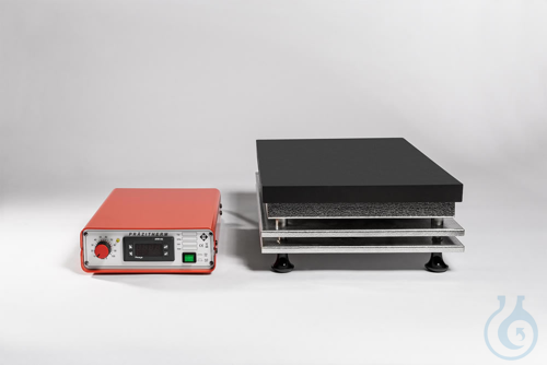 Precision hotplate up to 450°C, digital, cast-iron heating surface, 440x290 mm,