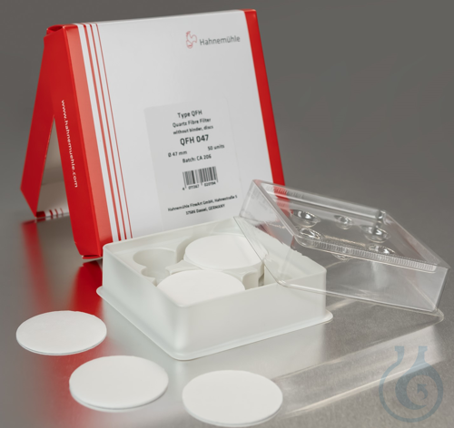 Quartz fibre filter QFH, free of binder ,87 g/sqm ,Discs 150 mm
