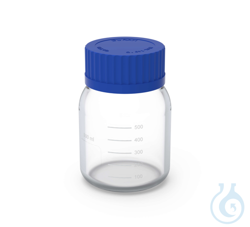 b.safe Laboratory Flasks, GLS 80, 500 ml made of borosilicate glass 3.3 with scr